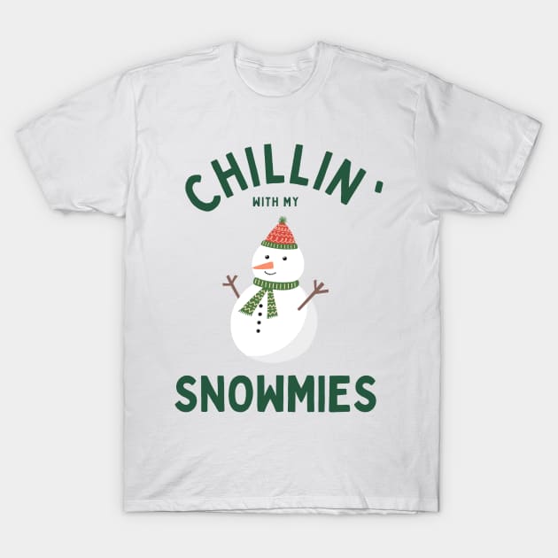 Chillin' Snowman T-Shirt by Random Designs